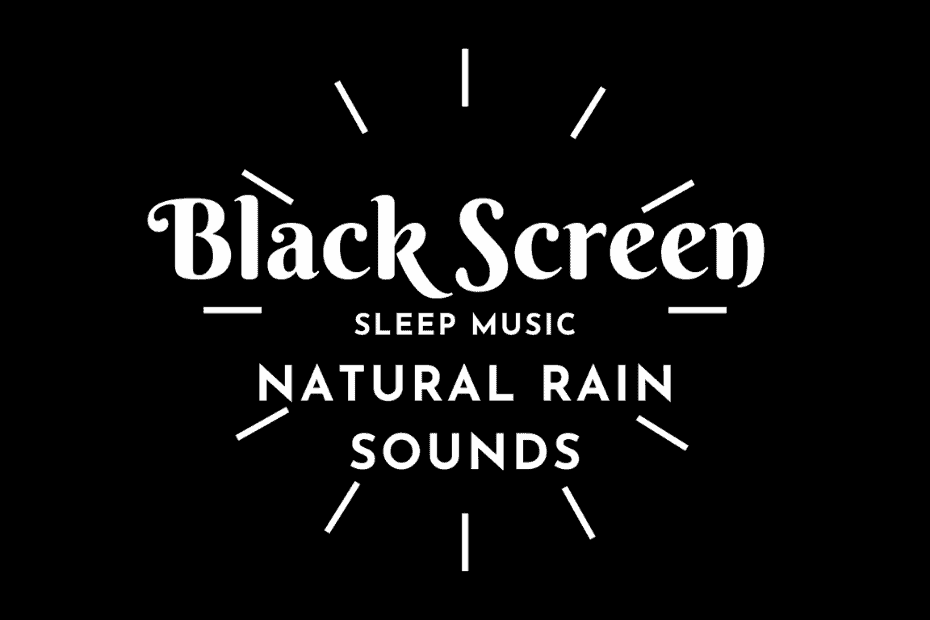 Sleep Music Black Screen Rain