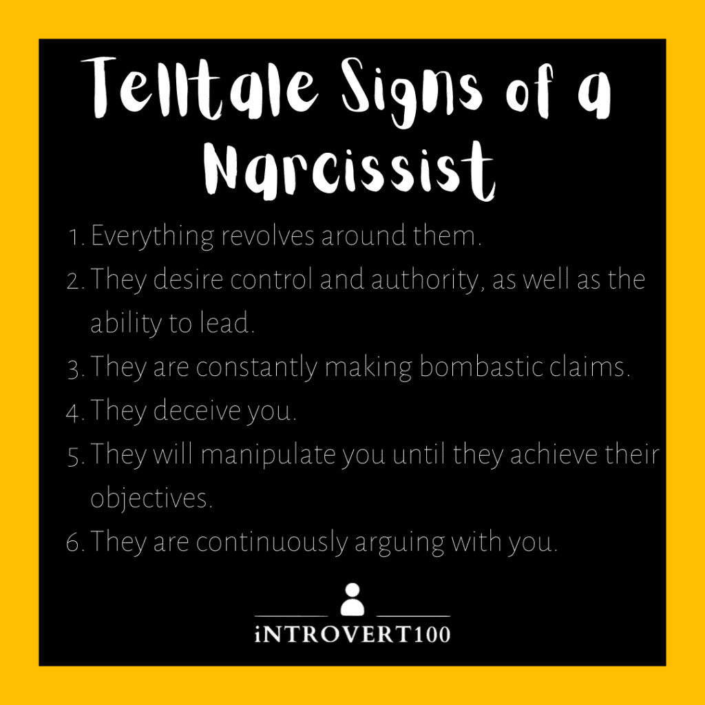 Telltale Signs of a Narcissist introvert100
